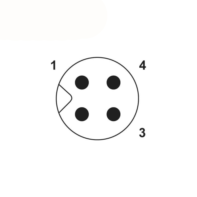 M5 3pins A code male straight front panel mount connector,unshielded,solder,brass with nickel plated shell